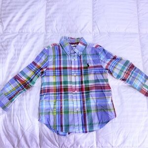 Ralph Lauren Classic Blue and Red Button Down Shirt